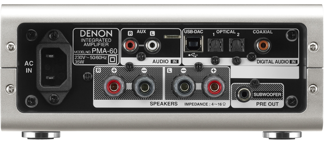 Denon PMA-60 (Premium Silver) задняя панель