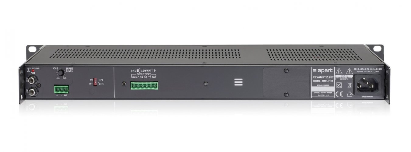 1-канальный высоковольтный усилитель мощности Biamp REVAMP1120T