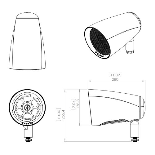 Размеры Origin Acoustics LS64