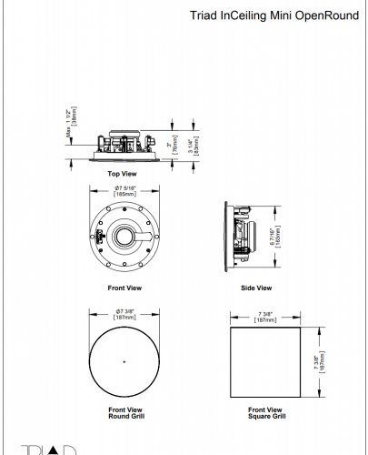 Triad InCeiling Mini OpenRound