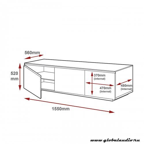 Размеры BDI Mirage 8227