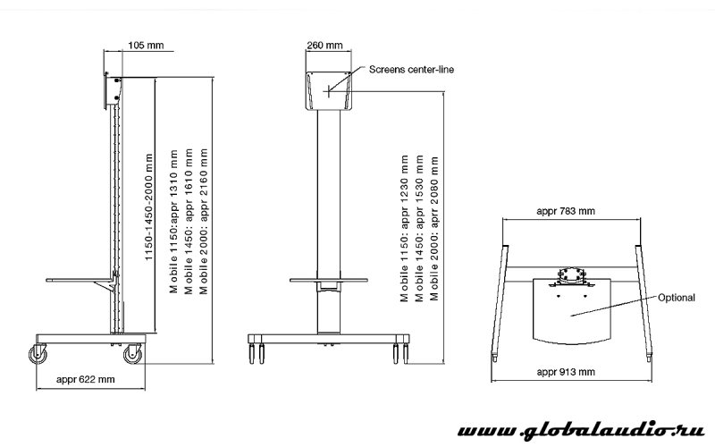 Размеры SMS Flatscreen FH MT1450