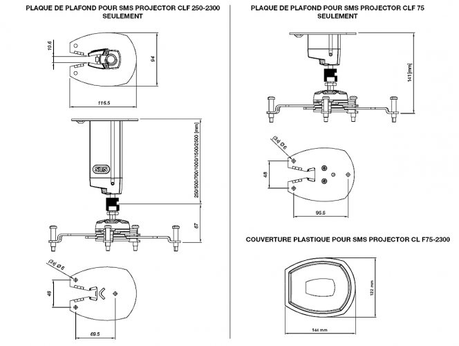 Размеры SMS Projector CLF 