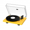 Pro-Ject Debut Carbon EVO (Satin Golden Yellow) крышка открыта