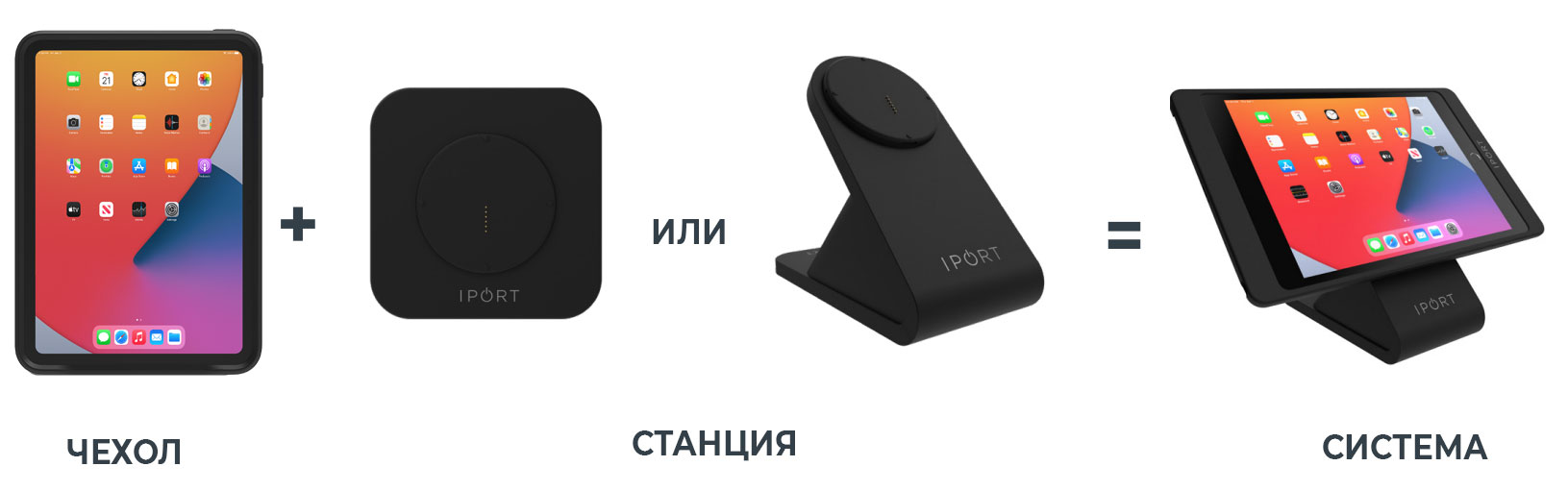 Чехол и зарядная станция образуют систему IPORT
